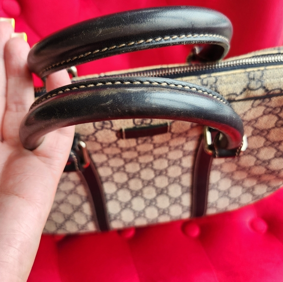 Authentic Gucci Supreme Monogram Laptop Document Bag Preloved - Picture 5 of 17